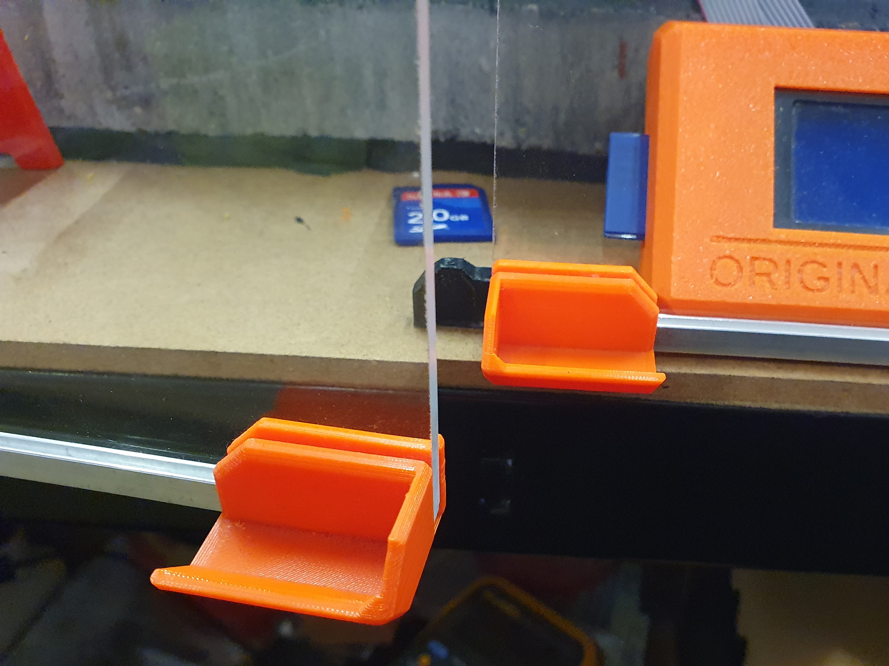 Enclosure plexiglass door fittings.