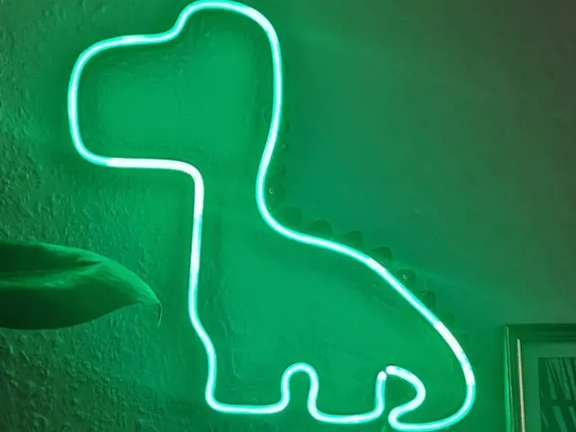 Dino | neon-like EL wall art/sign