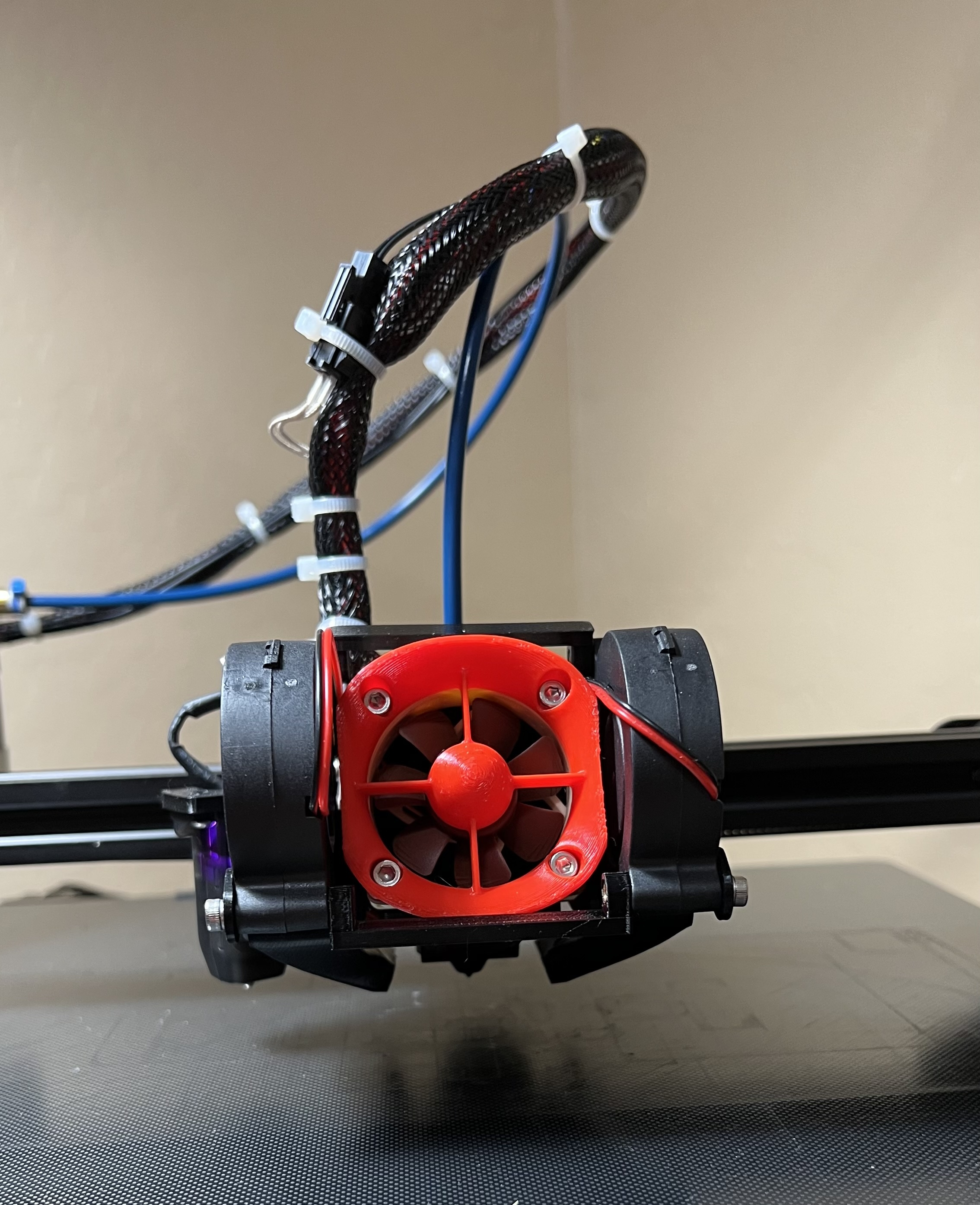 BL-Touch wing with integrated cable tower 3D model thumbnail