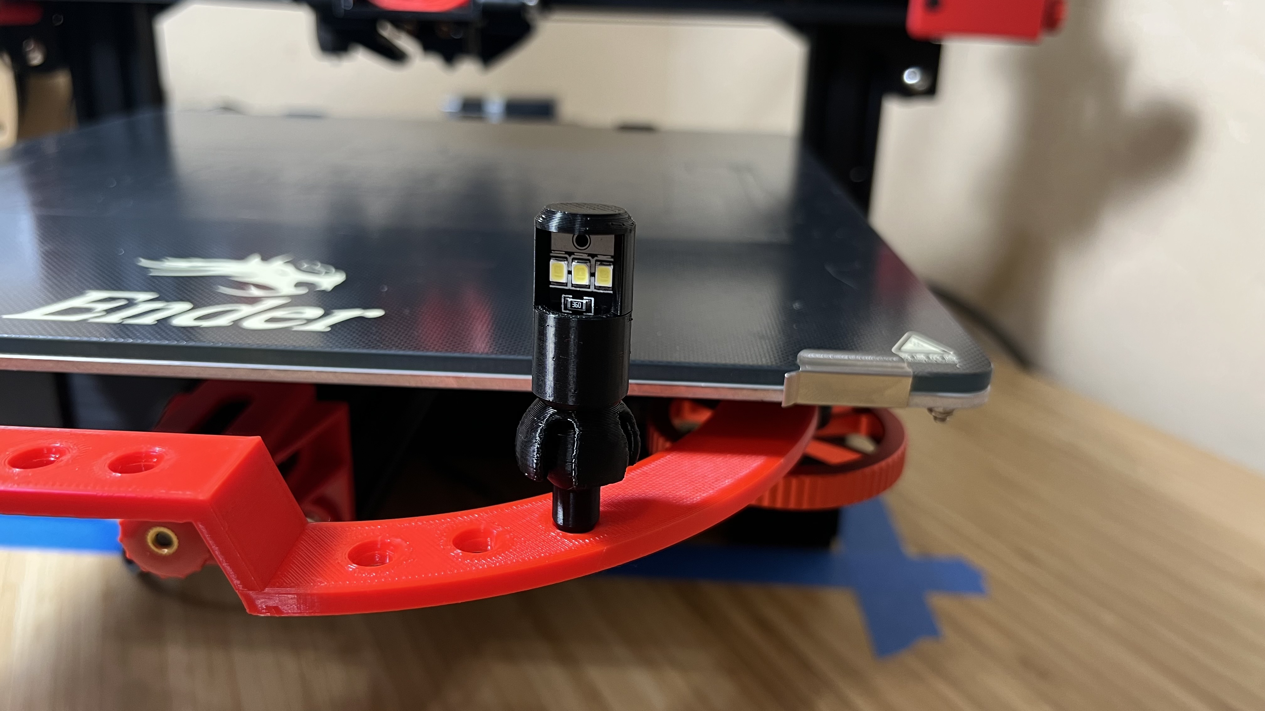 USB "keychain" LED Light with Ball Joint Mount