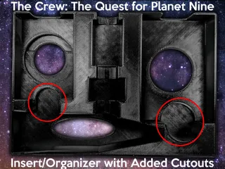 The Crew: The Quest for Planet Nine Insert/Organizer - Added Cutouts