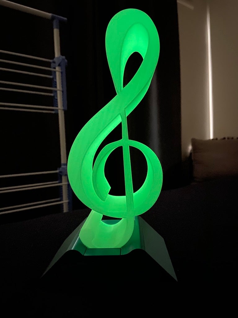 Headphone Stand Treble Clef By Muddymaker Download Free Stl Model Printables Com