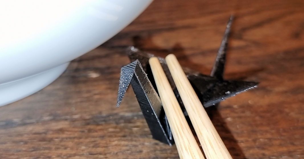 Origami Crane Chopsticks Stand by EldarHan Download free STL model