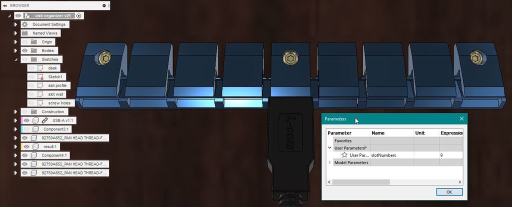 3Dprinted USB Cables Hanger — thumbnail 2