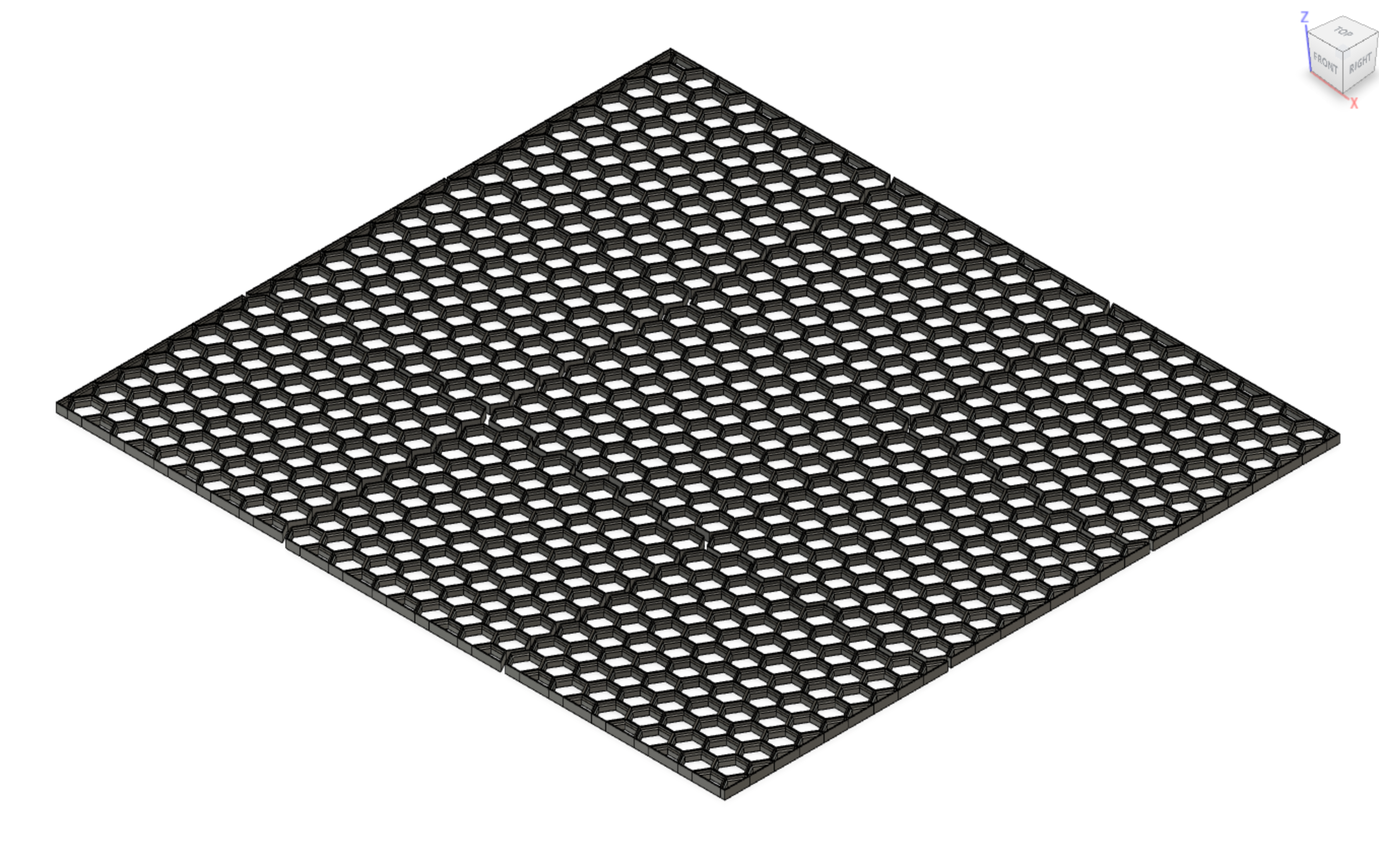 Honeycomb Storage Base Grid with Borders Scalable