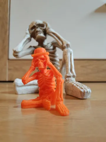 Skeleton with Cantaloupe