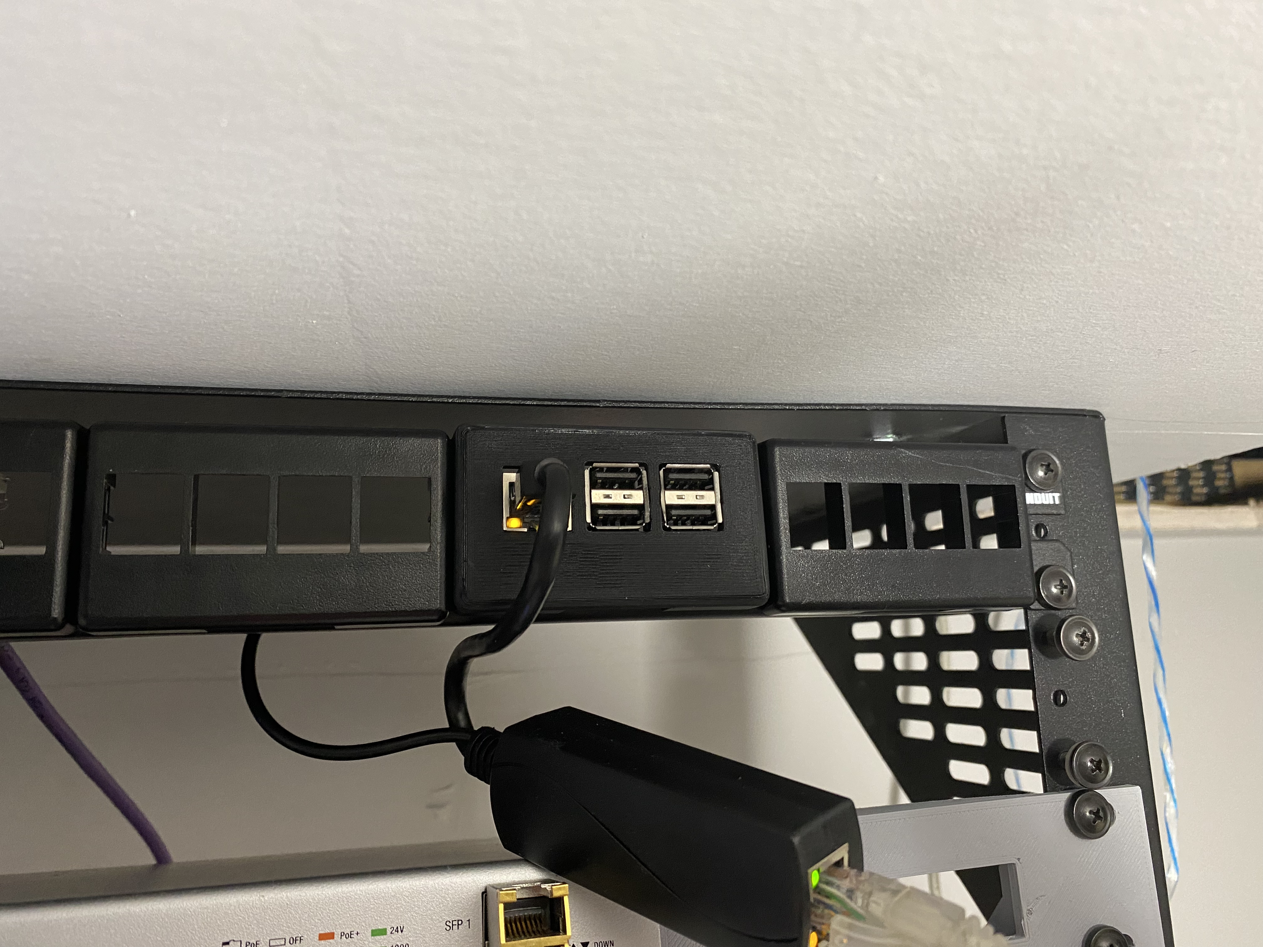 Panduit NK4MF Raspberry Pi faceplate