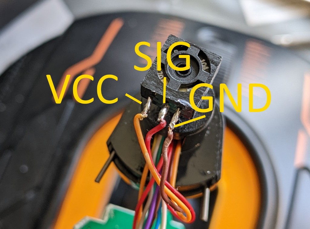 Thrustmaster T16000M yaw axis hall effect sensor mod / pot replacement