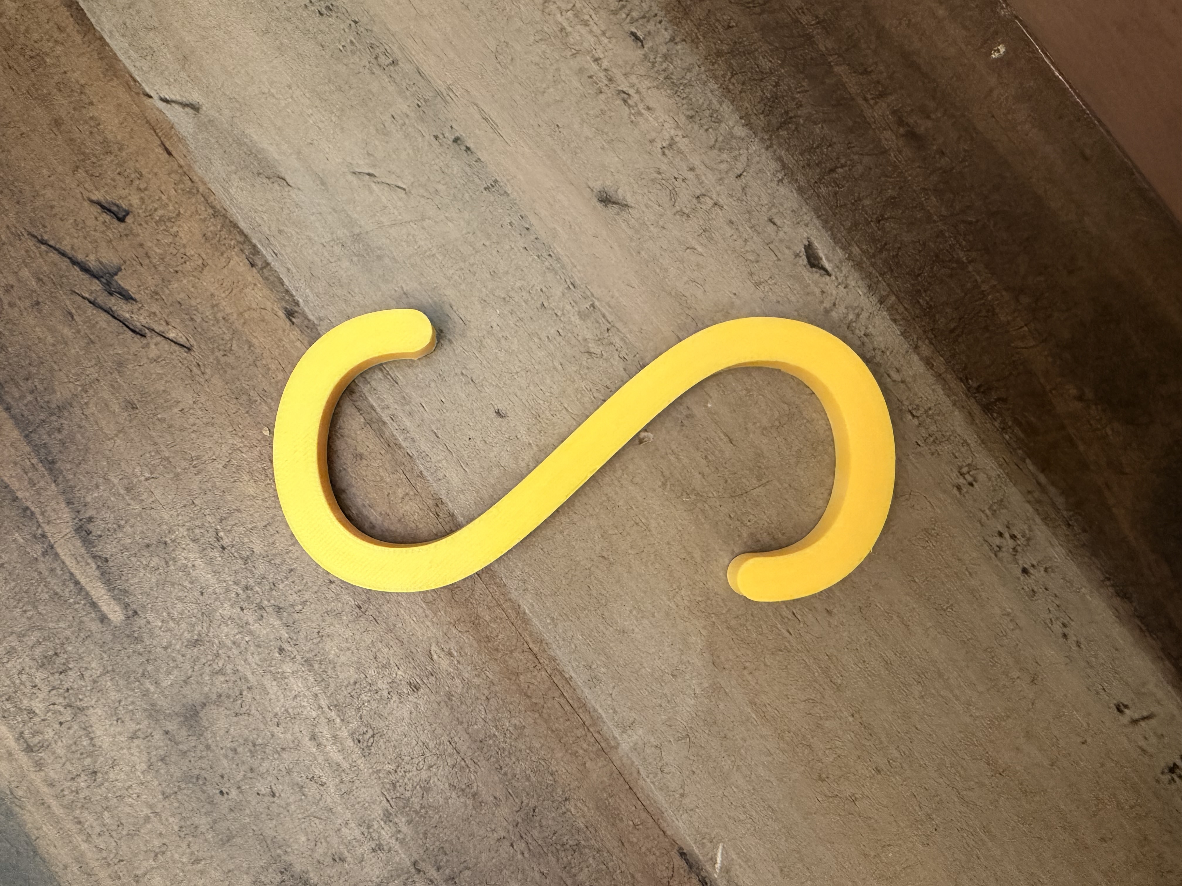 Heavy-Duty S-Hook with Rounded or Chamfered Edges