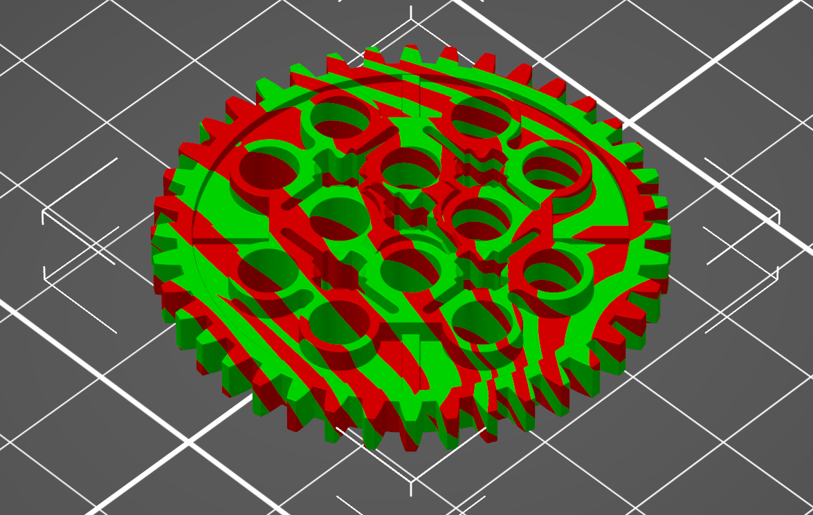 3649 Stone Gray Lego 40 teeth gear with Zebra DNA