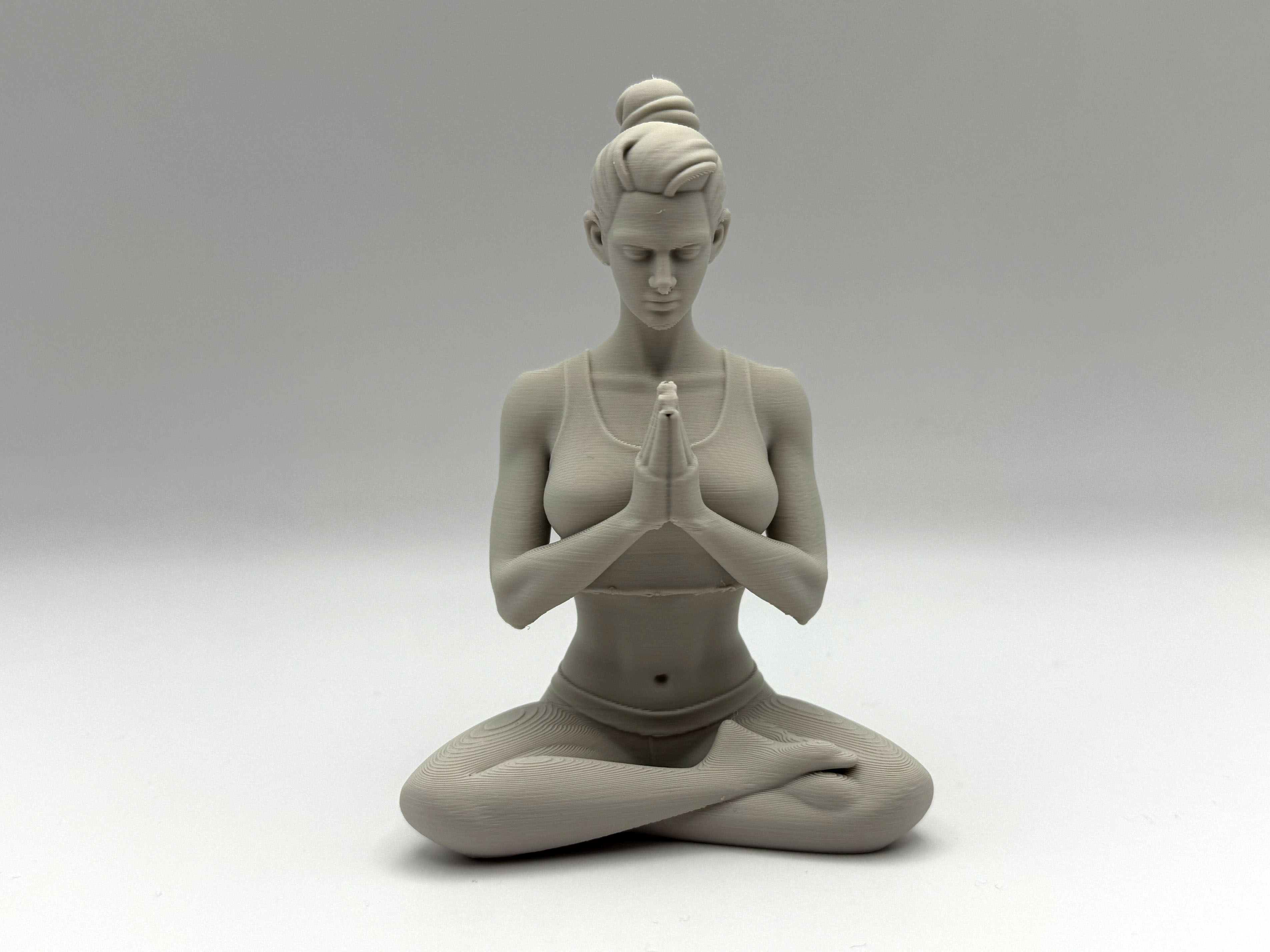Meditating Woman Figurine