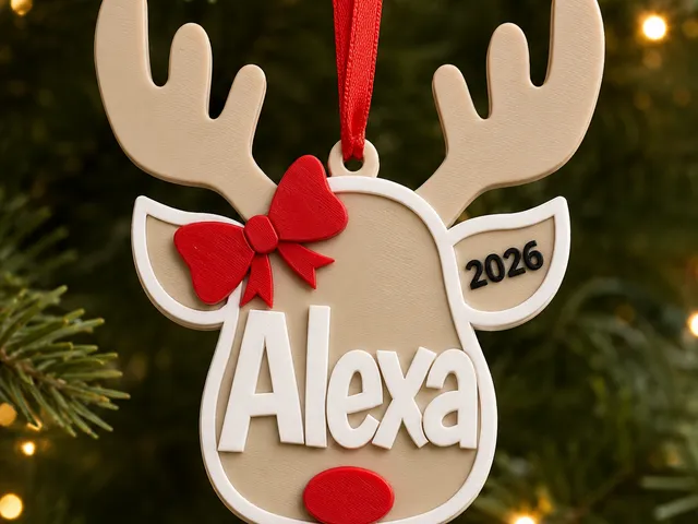 Alexa's reindeer Christmas ornament