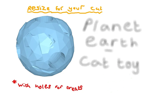 multicolored earth cat toy