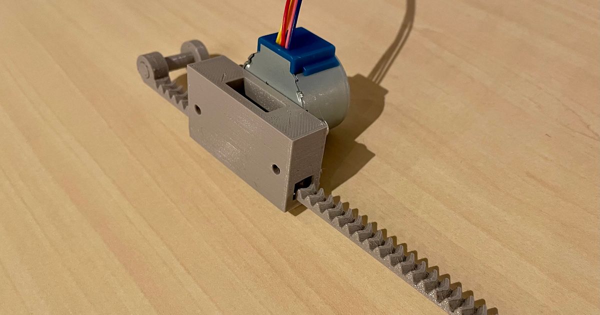 Simple 28BYJ48 linear actuator by Robbo Download free STL model