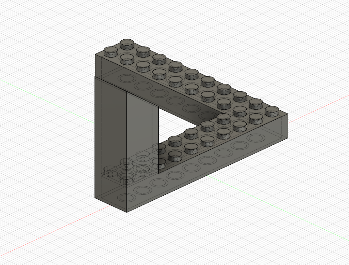 Miniatura 2 do modelo 3D Lego Penrose Triangle