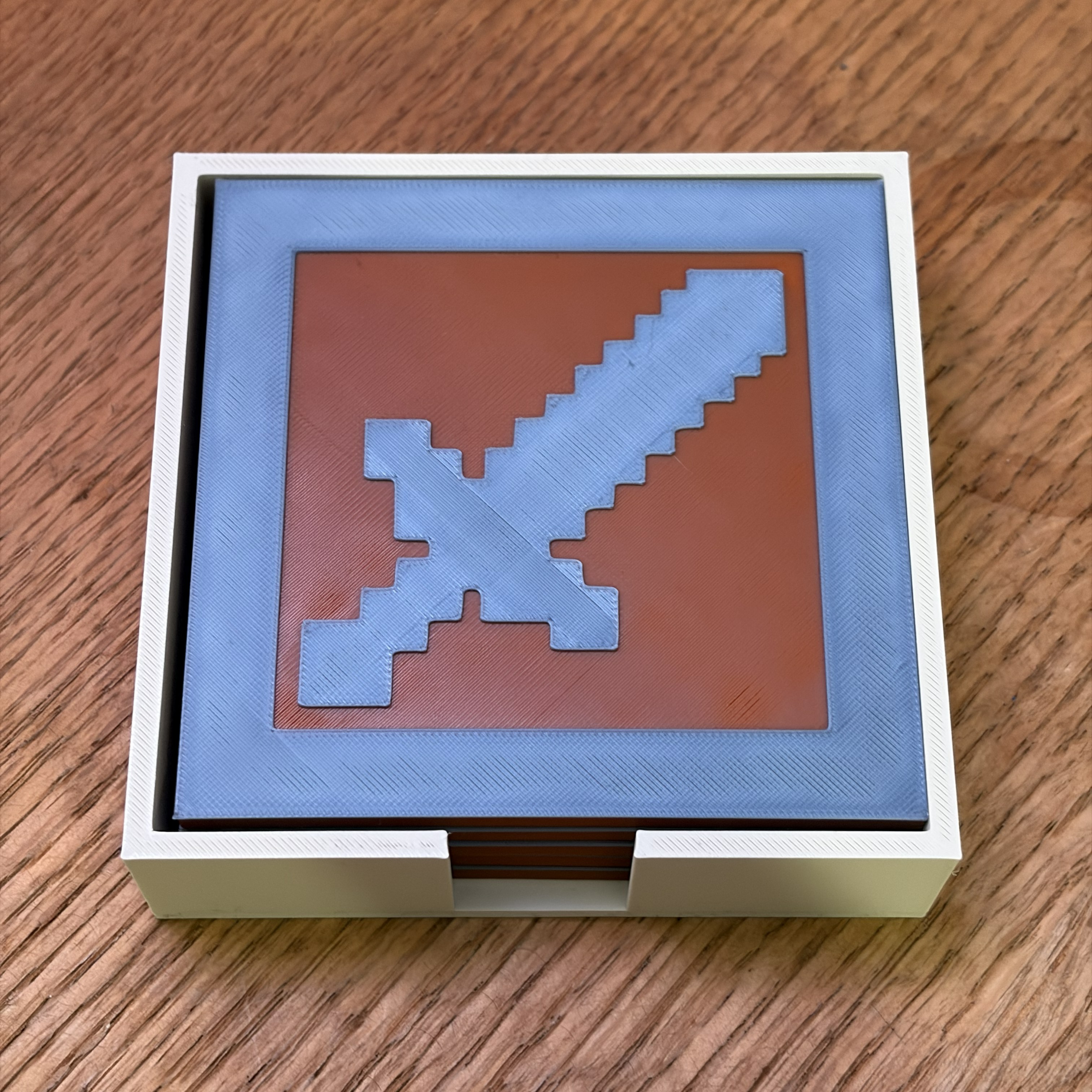 Miniatura 4 do modelo 3D Minecraft Themed Coaster Set