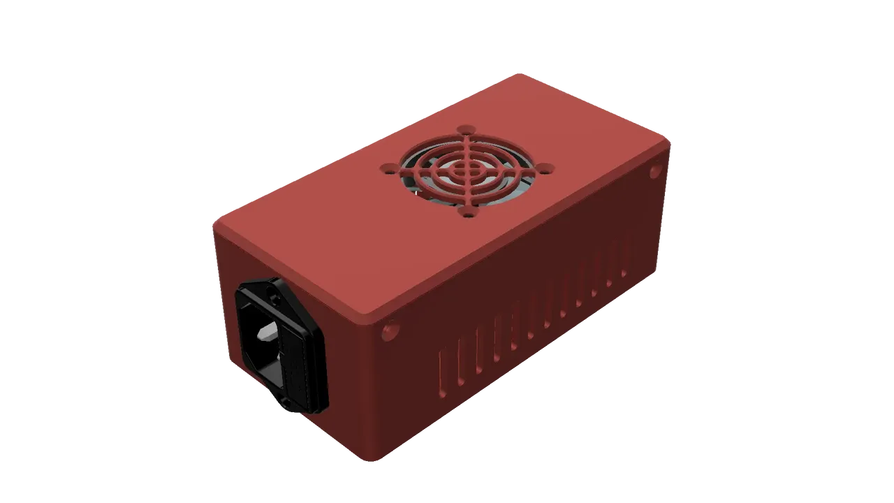 WX-DC2412 Enclosure - Box - Case - XT60 - IEC320 C14 - Fan