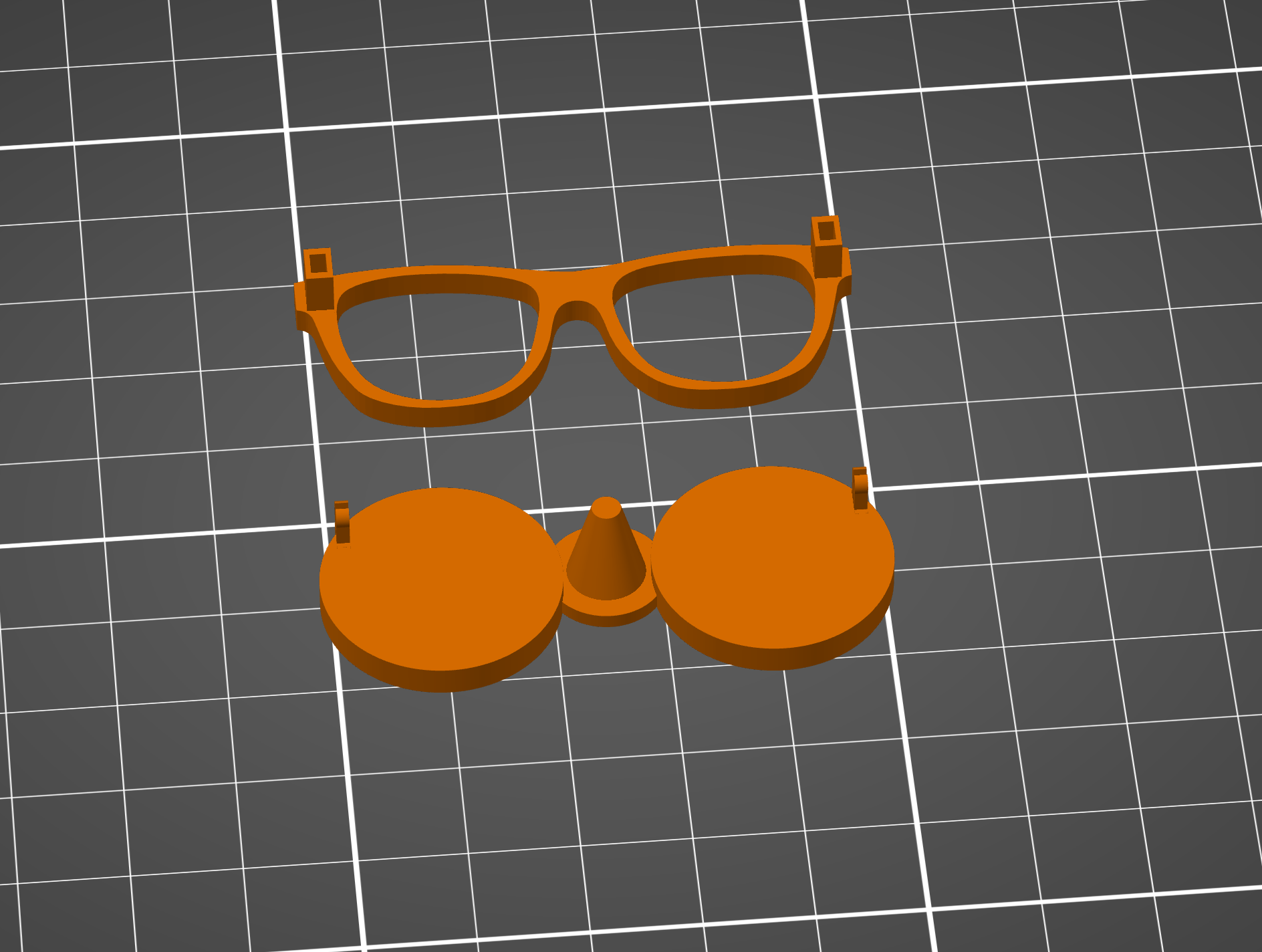 Josef Prusa Googly Eyes Extruder Visualizer (Smaller Nose Remix)