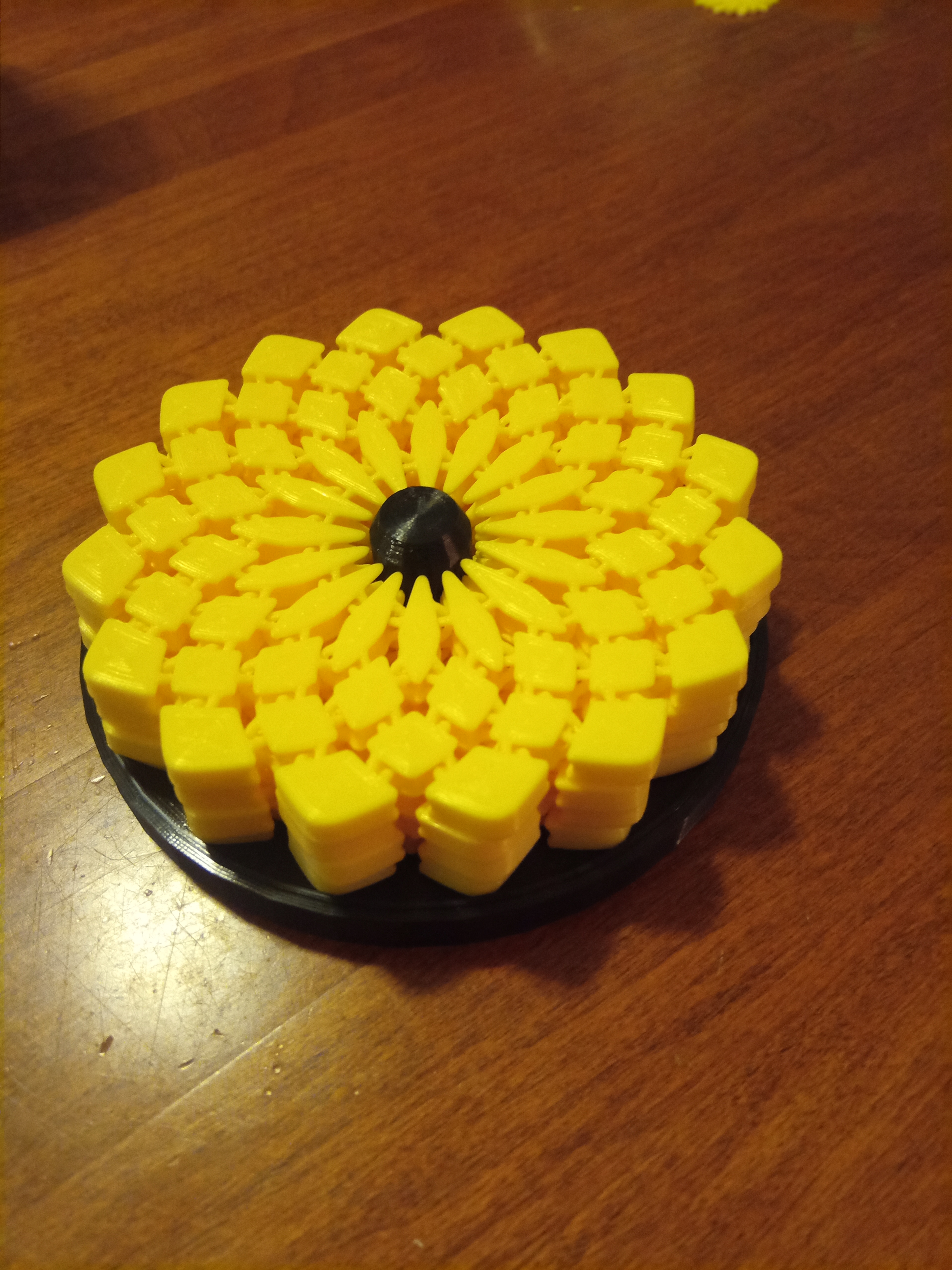 Sunflower Fabric Coaster Holder(x4) Upturned