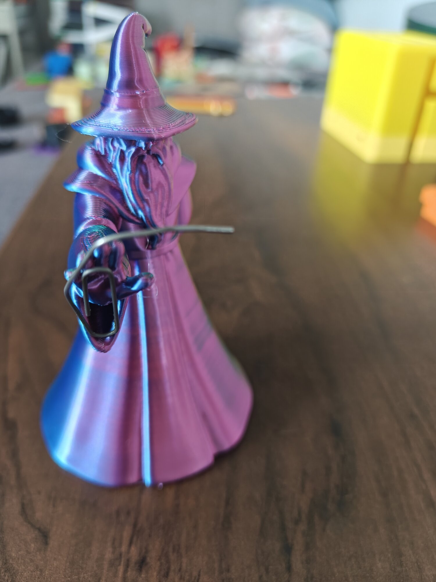 Wizard Fridge Magnet — robed mage figurine