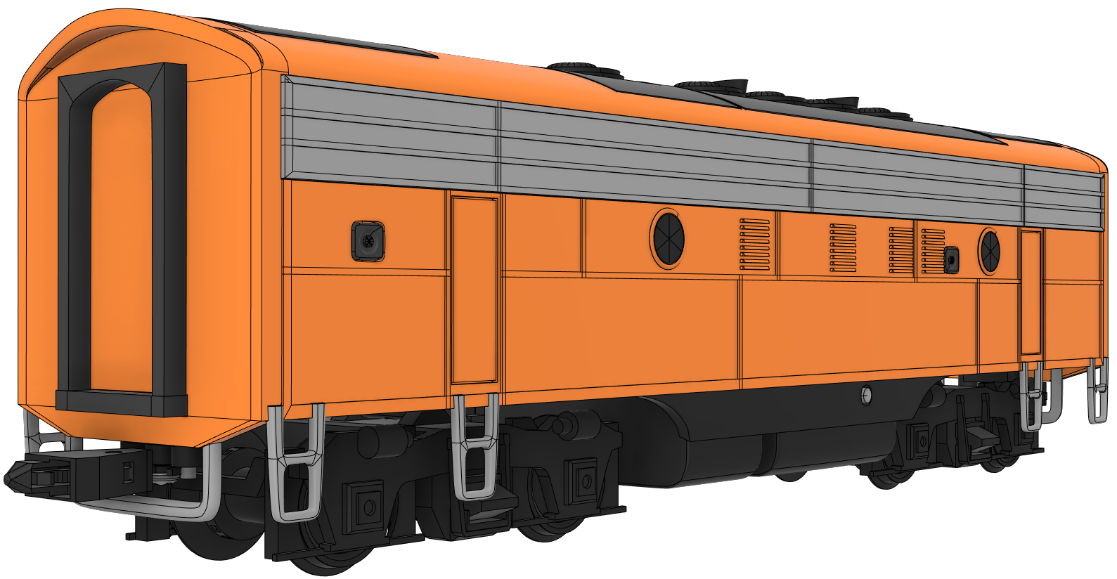 F7 Locomotive B-unit (Open Source) By Rambros | Download Free STL Model ...