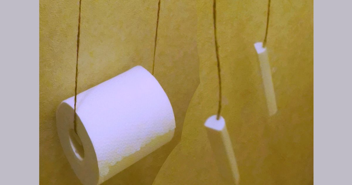 Toilet paper hanger by Mao Hira Download free STL model