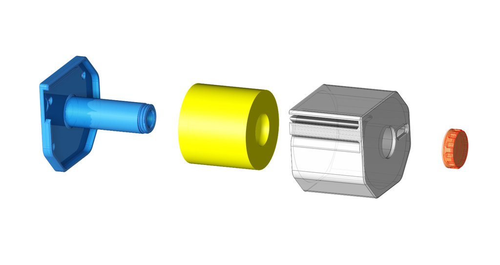EZ Loading Wall Mount Label Dispenser (with STEP file) by
