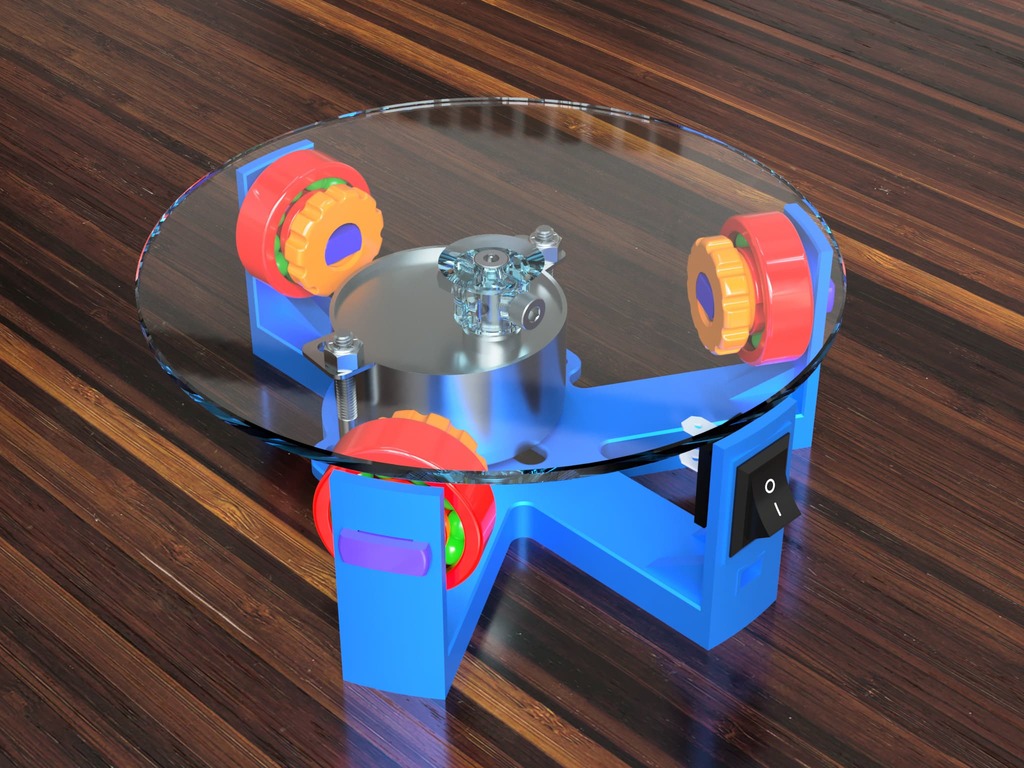 360 rotating display stand plate by dantech Download free STL model