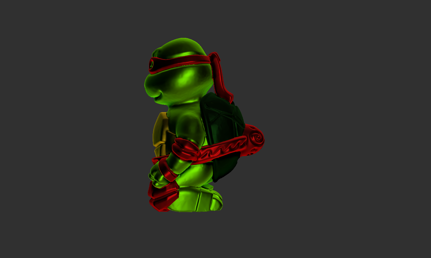 Miniatura 3 do modelo 3D Ninja turtle chopstick holder