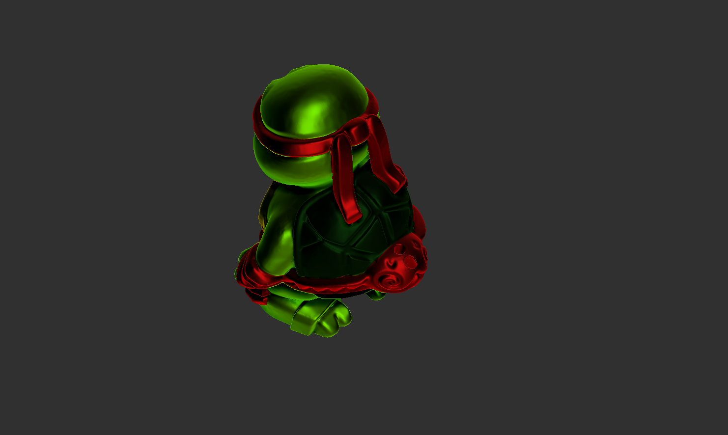 Miniatura 4 do modelo 3D Ninja turtle chopstick holder