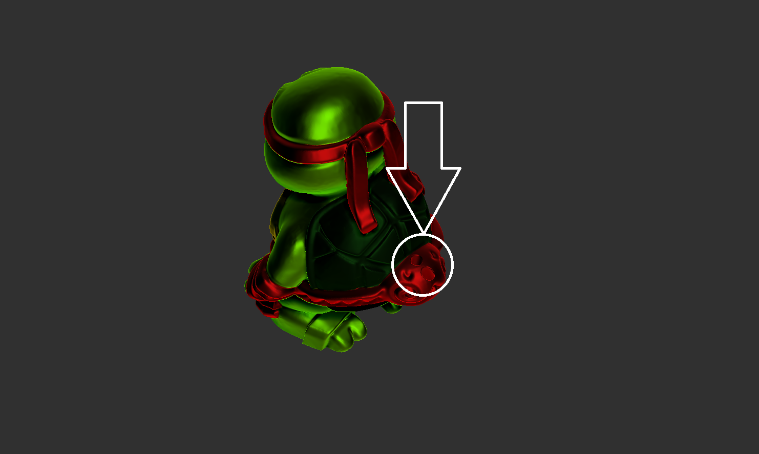 Miniatura 5 do modelo 3D Ninja turtle chopstick holder