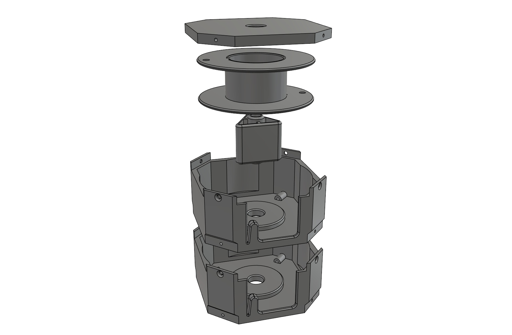 Miniatura 5 do modelo 3D Modular Wire Spool Holder / Dispenser