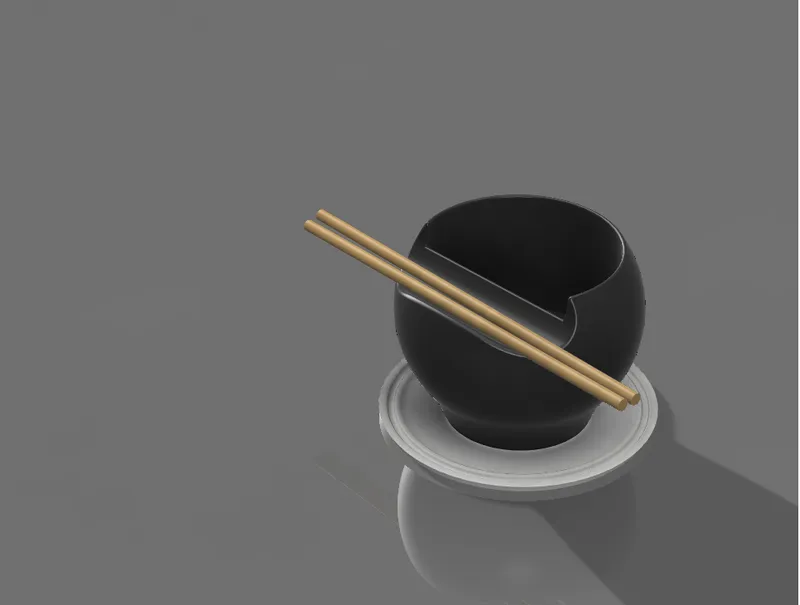 Chopstick rest and napkin holding cup by Tomas | Download free STL ...