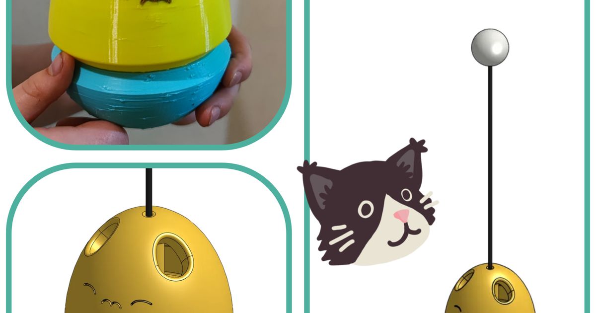 Wobbly Cat by bytespider Download free STL model