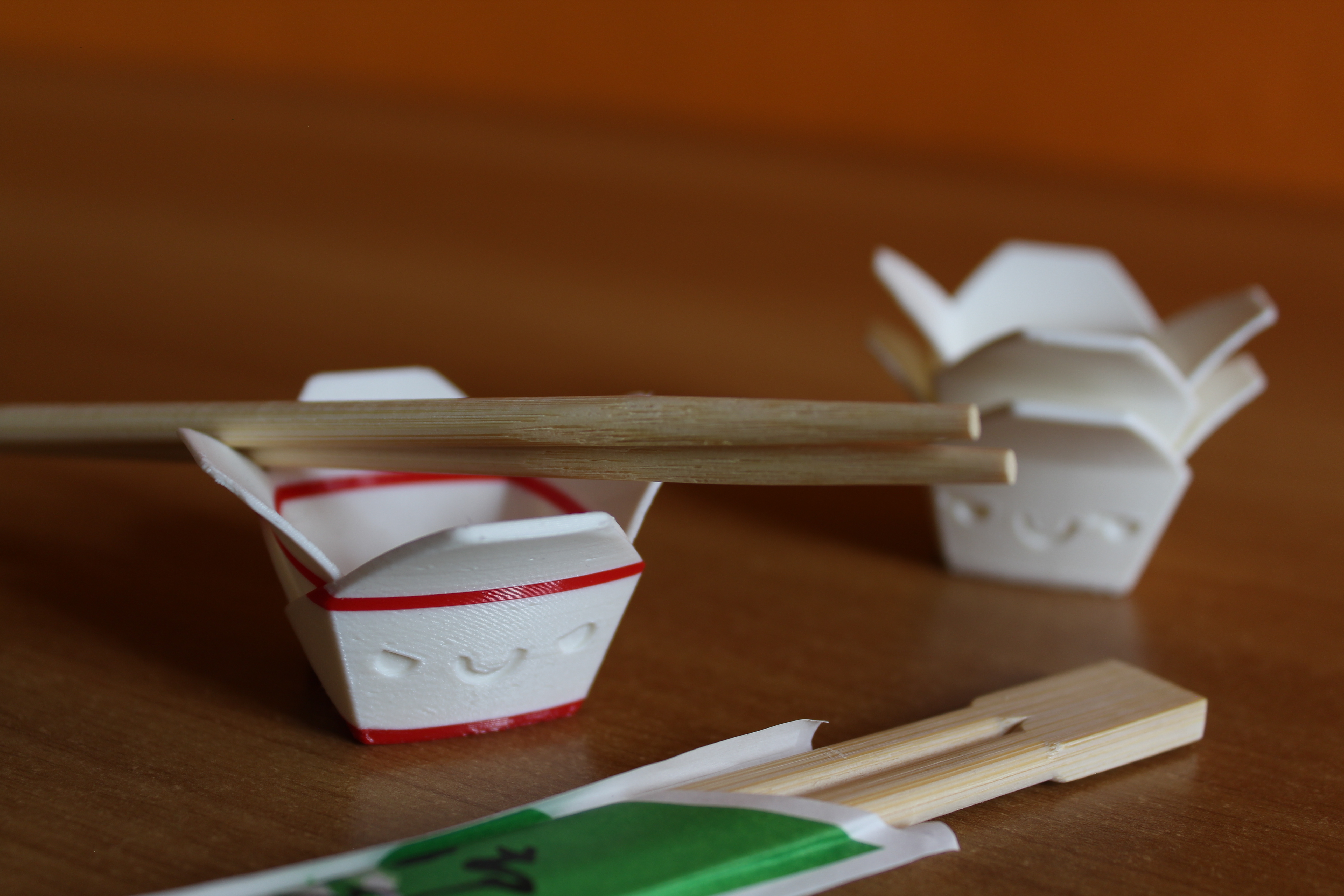 Happy Chinese Takeout Box Chopstick Holders