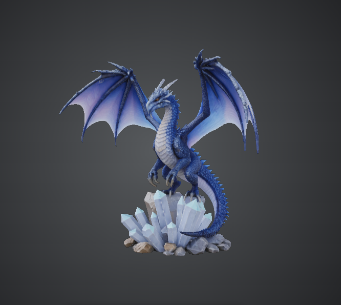 Ice Crystal Dragon – Frost Wyvern on Crystal Base