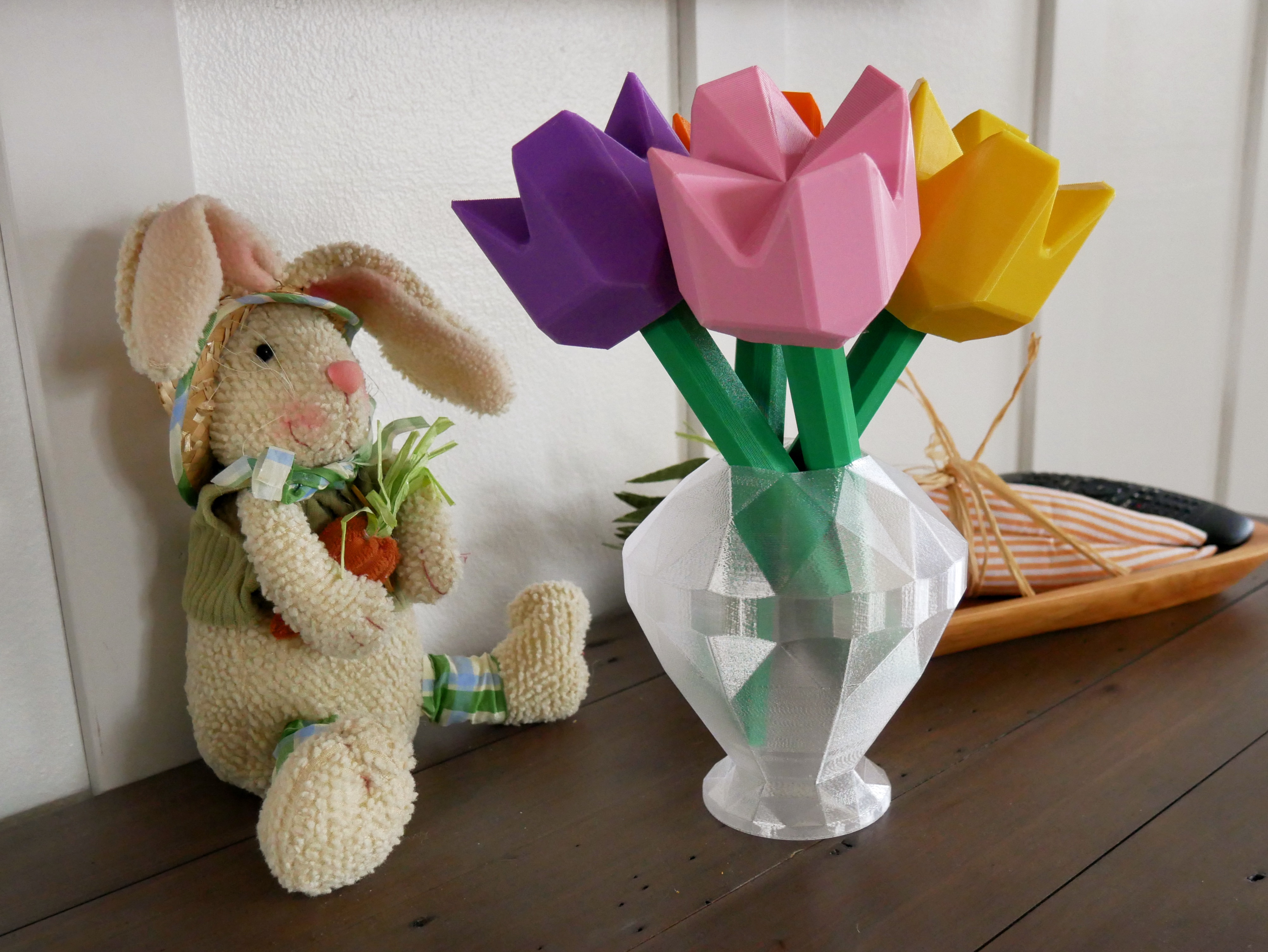Low poly tulips