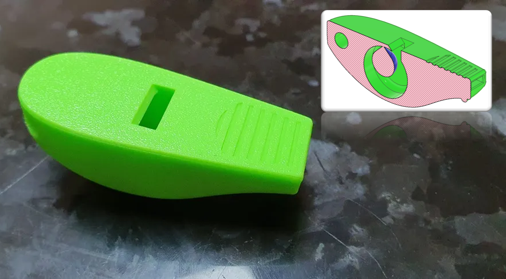 Whistle - Benchy - Trillerpfeife - print in place