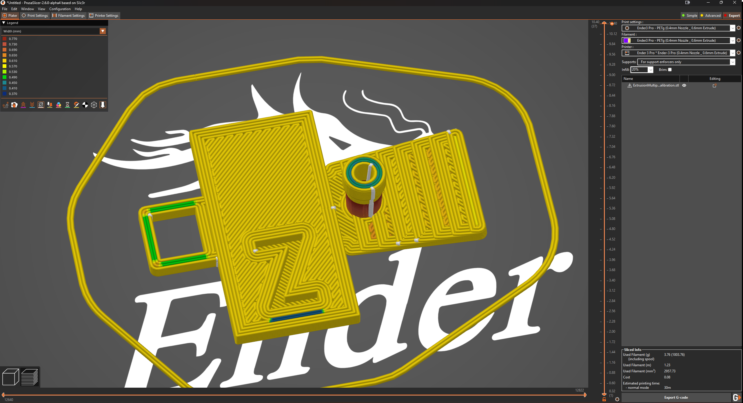 Extrusion multiplier Flow calibration by B20bob Download free STL