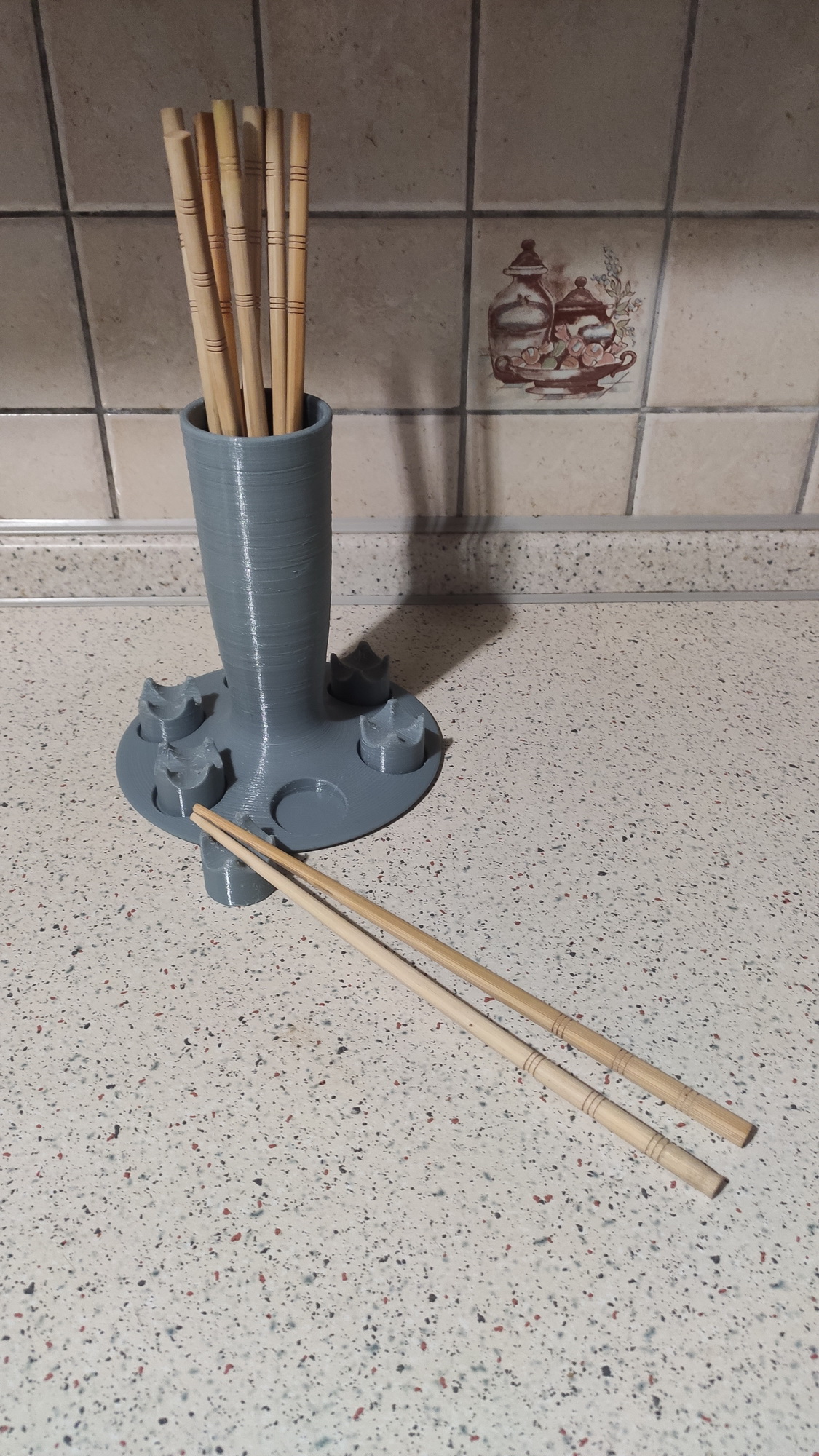 Miniatura 2 do modelo 3D Chopstick holder dining set