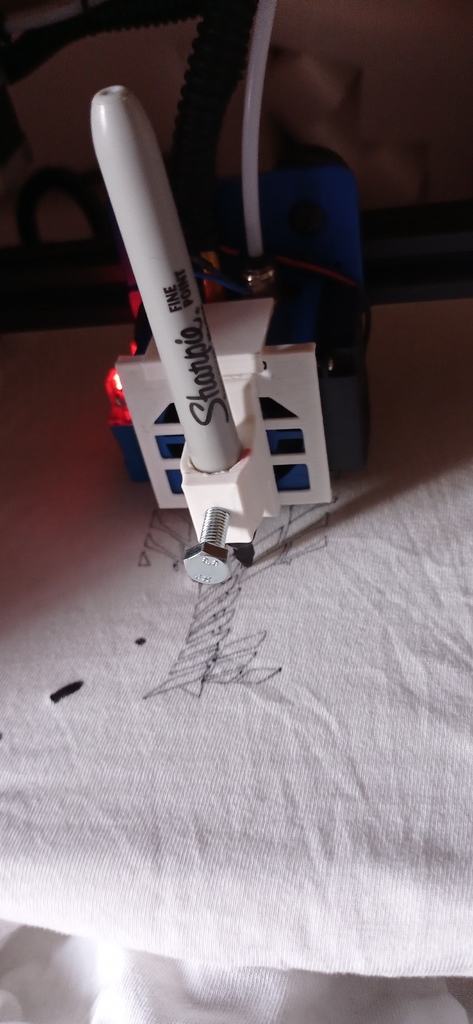 Plotter attachment for Tronxy XY-2 Pro with screw adjuster