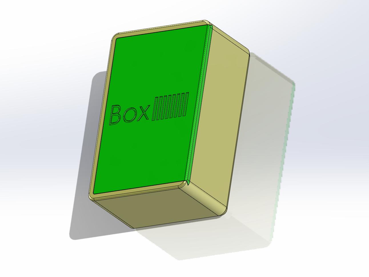 Box with sliding Lid (parametric SolidWorksmodel) by SplinterPrinter