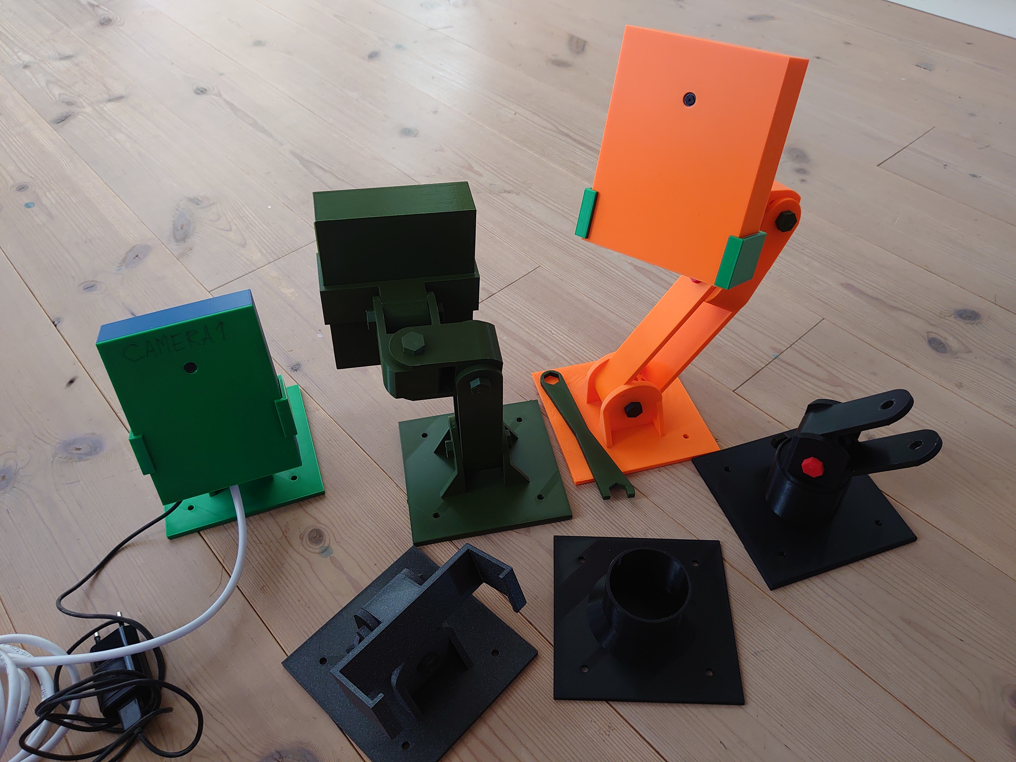 Miniatura 4 do modelo 3D Raspberry PI Case for camera, with flexible stand