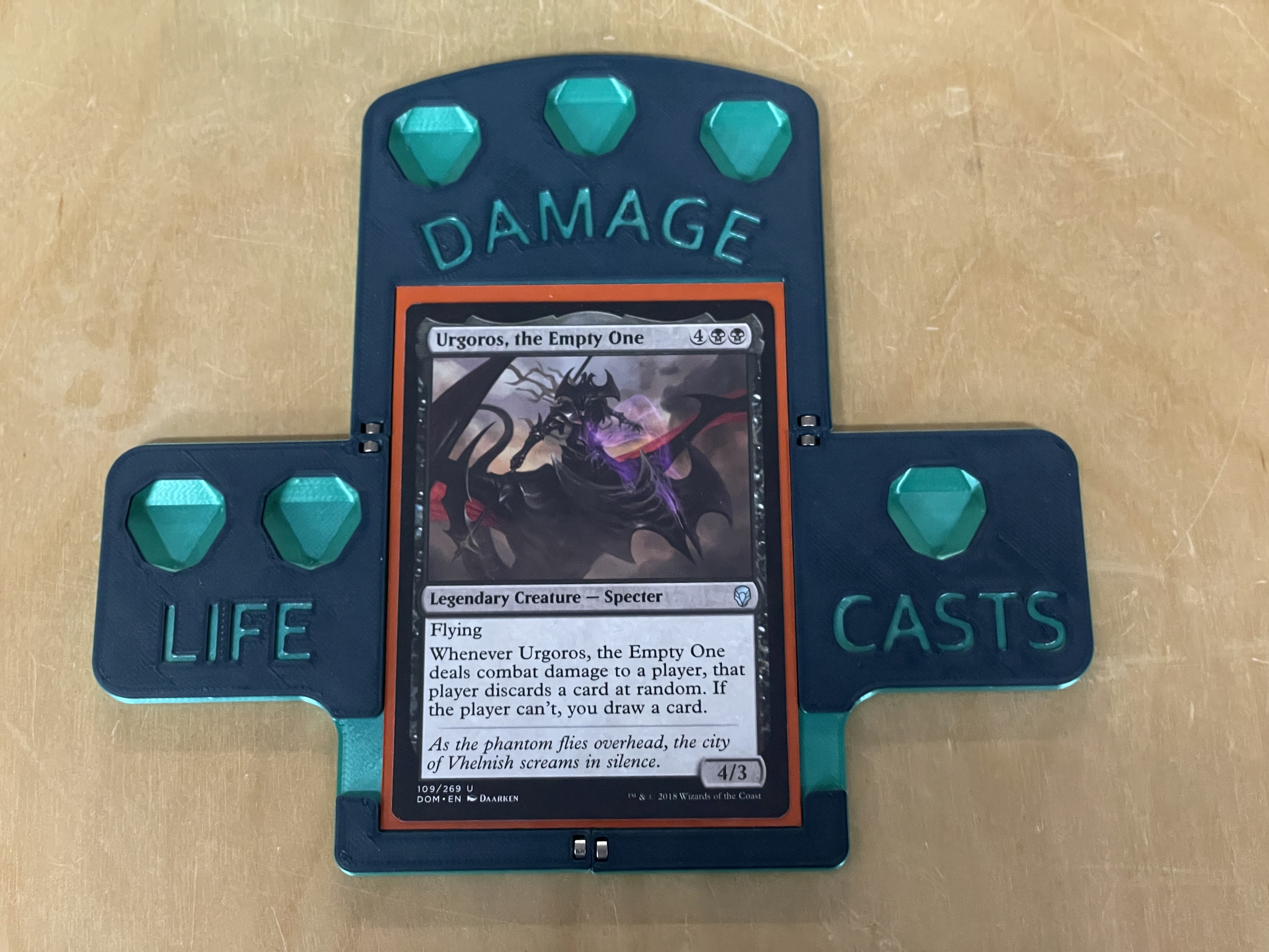 Commander tray for Command Hub Deck Box (Blank template)