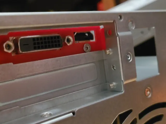 Low Profile PCIE Bracket for Gigabyte GT 1030 (QNAP TS-473A)