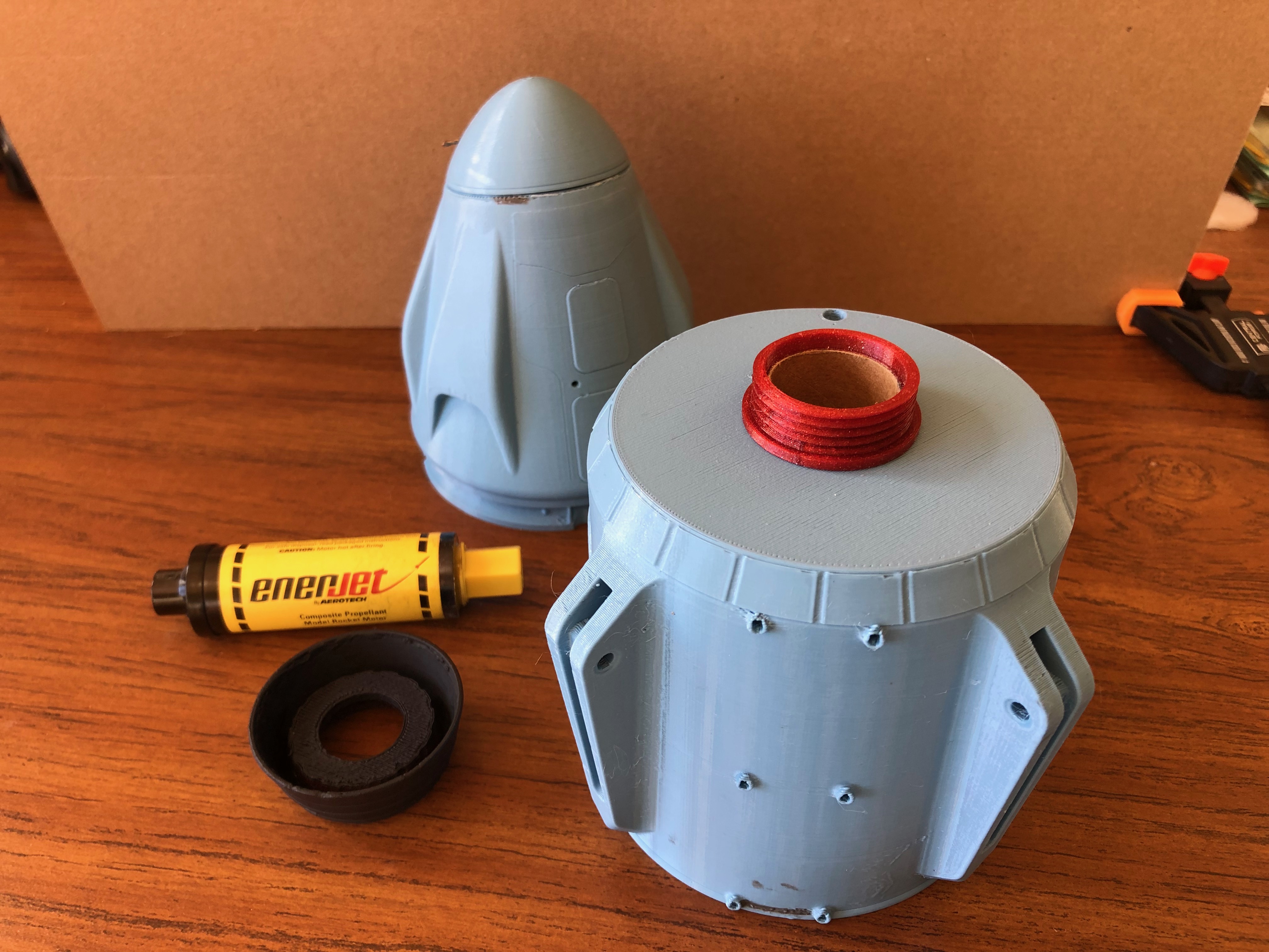 Nozzle retainer remix for SpaceX Dragon Lander 3D model thumbnail