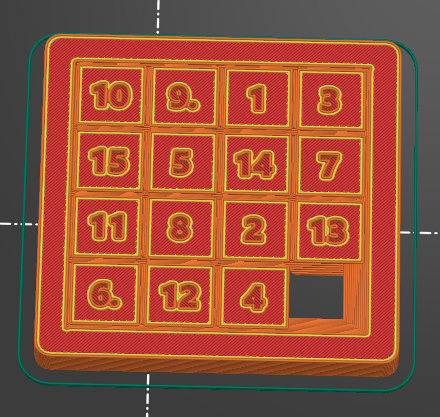 Impossible 15 Puzzle by Golden Sun Games | Download free STL model