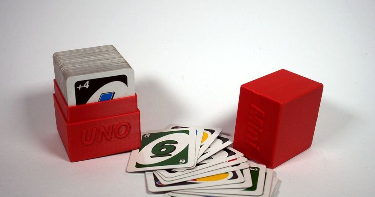 Mini UNO Card Game Box by SpamBouncer, Download free STL model