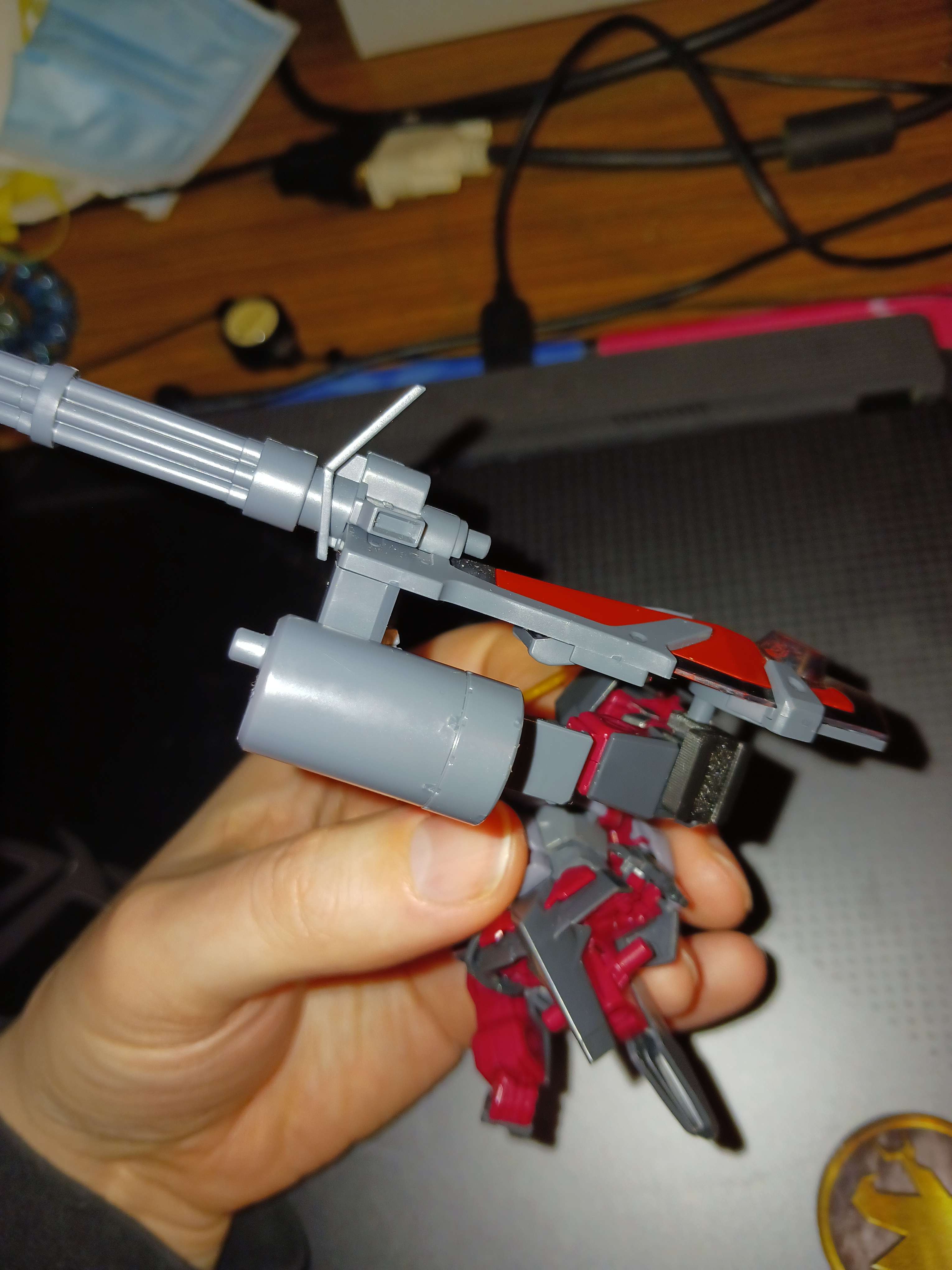 Adapter for HG Shield Gatling to mount on HG Astray arm