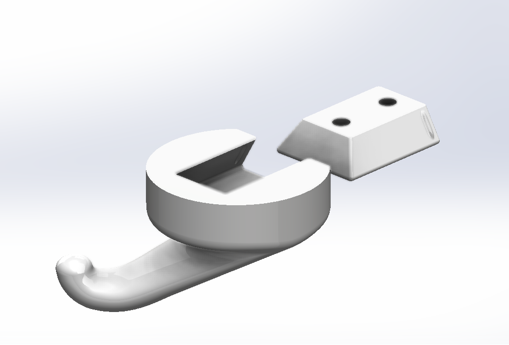Miniatura 3 do modelo 3D Mug Hook with Hidden Hardware